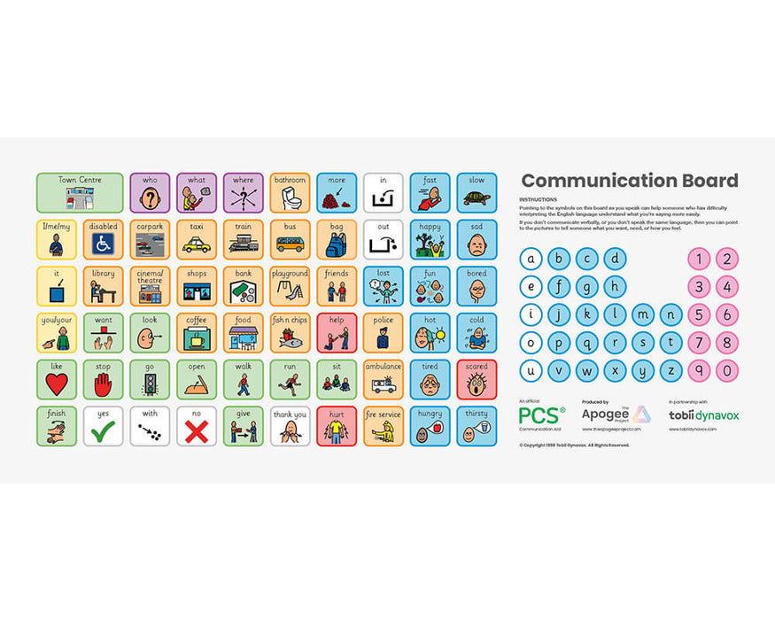 Communication Boards - Town Centre - Light Background