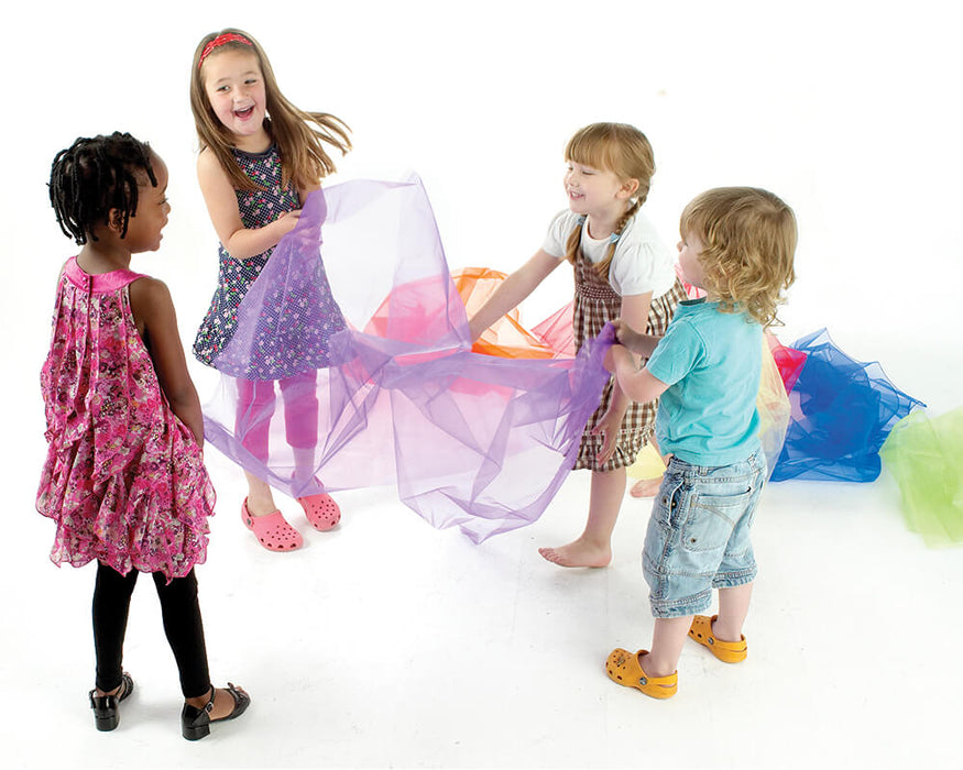 Rainbow Sensory Organza Fabric Pack