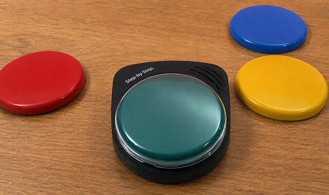 BIG Step-by-Step communication aid with interchangeable coloured tops