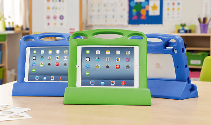 Blue and green Big Grips Lift cases for iPad Pro 12.9