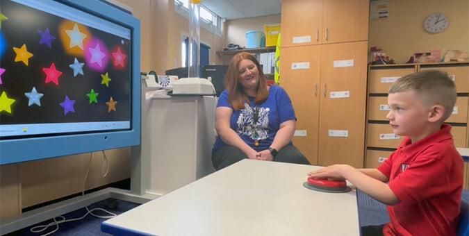 Big Red Switch used with HelpKidzLearn Sensory Space