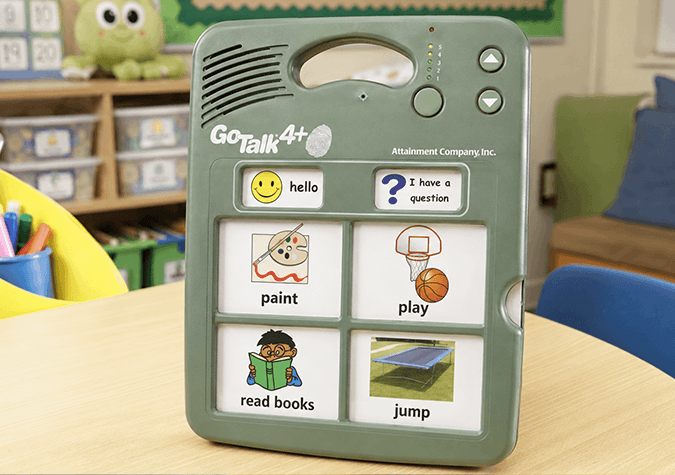 GoTalk 4 Lite Touch AAC device
