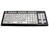 Jumbo XL Keyboard - Black on White Uppercase USB