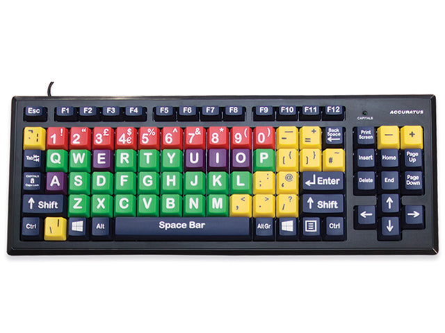 Jumbo XL Keyboard - Coloured Uppercase USB
