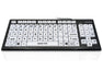 Jumbo XL Keyboard - Black on White Lowercase USB