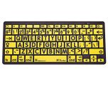 XL Print Bluetooth Keyboard - Black on Yellow Uppercase